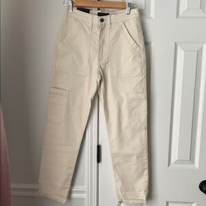 Banana Republic Cream Cargo Pants Classic Style